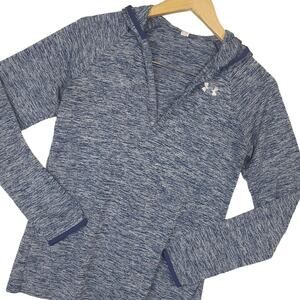 Under Armour UA Women's Lightweight V-Neck Hoodie Sz Small Gray